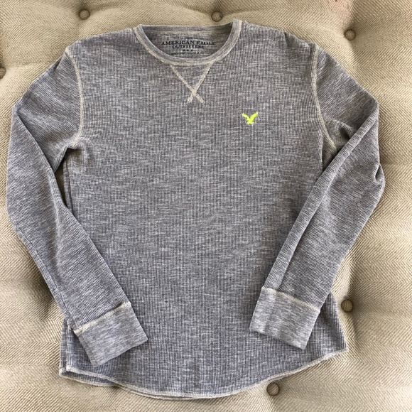 American Eagle Grey Thermal Logo Short M